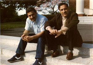 Ostaad and Dr. Hojat at Bucknell, Spring 1987.