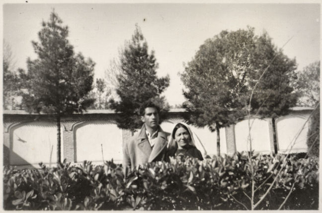 Ostaad with his mother in Shiraz, circa 1330s (1950s).